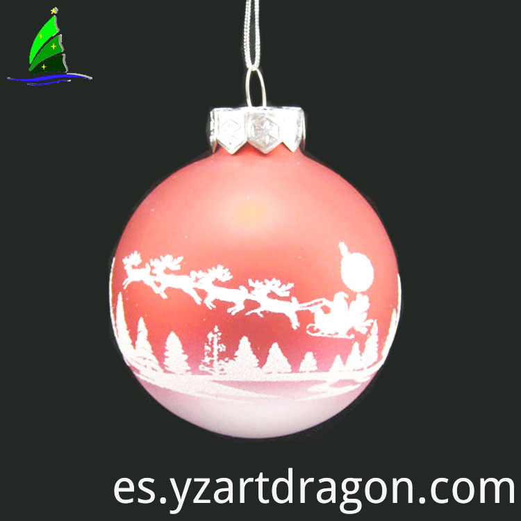 Productos promocionales Patrón personalizado DIY Árbol de Navidad Decoración Bolas de adorno colgante de vidrio
